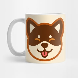 Brown Shiba: Eyes closed tongue Mug